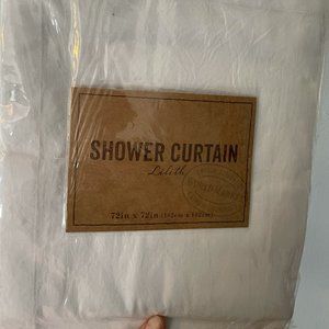 World Market Lilith White Floral Embroidered Shower Curtain